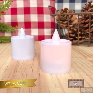 MINI VELA LED BRANCA - (1UN)