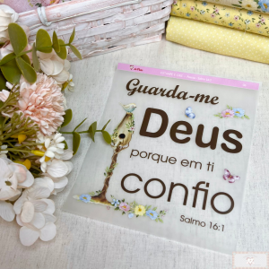 Estampe e Crie "PÁSCOA" - Salmo 16:1 (1 Cartela)