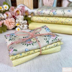 Combo Tricoline 30CM "Florence" - AMARELO (3 cortes)