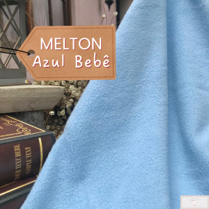 MELTON / UNIFLOCK -  AZUL BEBÊ (50 X 80 CM)