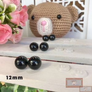 OLHO AMIGURUMI COM TRAVA - 12MM (6UN)