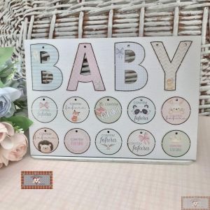 TAG DECORATIVA BABY - CONTÉM FOFURA 