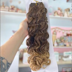 Cabelo Sintético Cacheado VOLUME - LUZES DOURADO (4T27)