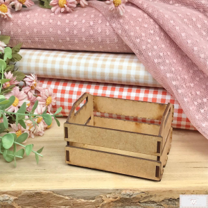 Mini Caixote em MDF Cru - 9cm (1UN) 