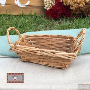 MINI CESTA DE PALHA DECORATIVA - RETANGULAR (1UN)