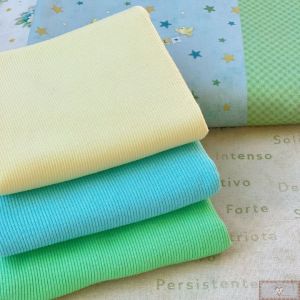 Combo de Malha Ribana - Vai BRASIL! 3 cores! (30 X 100 cm)