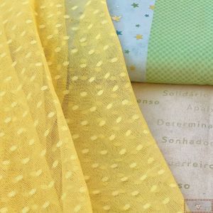 Tule de Renda POÁ - AMARELO (50X140CM)