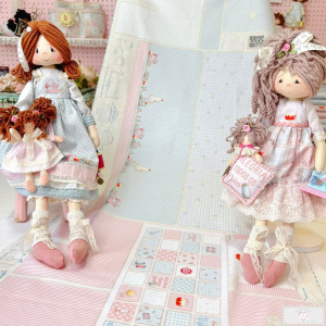 Painel para Vestido de Boneca Digital COSTURA - Bonecas Médias E11913