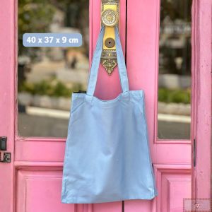 EcoBag 100% Algodão - Azul (1UN) 40 X 37 X 9 CM