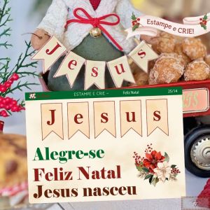 Estampe E Crie P - Natal - Bandeirola 25 / 14