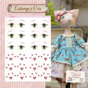 Estampe e Crie Rostinho e Patinhas - Gata Cloe (1Cartela!)