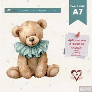 Estampe e Crie PP - Urso Azul - 03