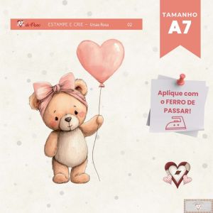 Estampe e Crie PP - Ursa Rosa - 02