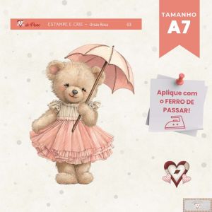 Estampe e Crie PP - Ursas Rosa - 03