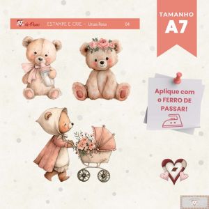 Estampe e Crie PP - Ursa Rosa - 04