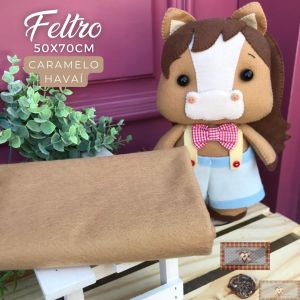 FELTRO SANTA FÉ - CARAMELO HAVAÍ (COR 56) - 50 X 70 CM