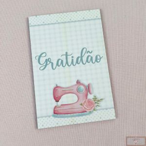 Mini Quadro Especial MDF - "Costure Sonhos - Gratidão"
