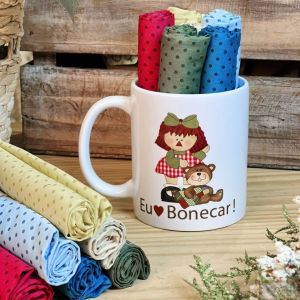 BONECA - Combo Tecidinhos na Caneca - I ♥ Bonecar!