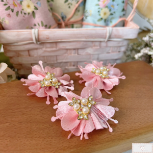 Aplique Flor Pedraria - ROSA (3UN)