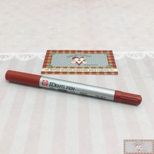 CANETA PERMANENTE (IDENTI PEN) 2 PONTAS - MARROM