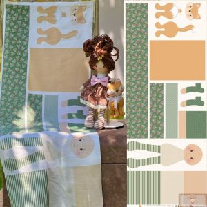 VERDE - Painel PET Dolls RAPOSA CA2920 - Faz 1 BONECA + 1 BICHINHO!
