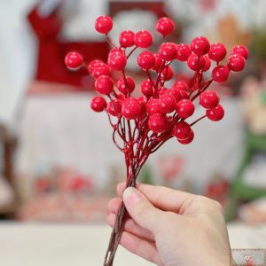 Pick Natalino - Buquê de Cerejas (20CM)
