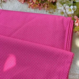TEC310 - Tecido Tricoline 50CM - POÁ CLÁSSICO - Rosa Pink - MT