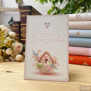Mini Quadro Especial MDF - "Toda família tem uma história"