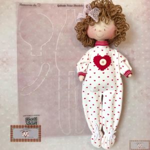 GABARITO PARA CORPINHO BONECA "FÉRIAS DIVERTIDAS" - 44CM