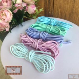 COMBO ELÁSTICO ROLIÇO - 10 METROS (5 CORES CANDY COLORS)