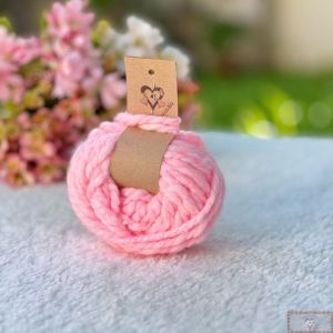 Lã IMPORTADA - Fio Doce (20MT) - Rosa Bala de Iogurte