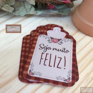 TAG DE PRESENTE - SEJA MUITO FELIZ - 8UN