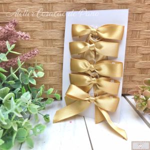 COMBO 5 LAÇOS - DOURADO (6,5CM)