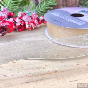 21MM - Fita Organza - DOURADO Cor 105 - Rolo (10MT)