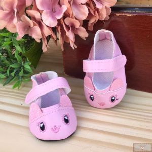PAR DE MINI SAPATINHO PARA BONECA - ROSA BICHINHO (7CM)