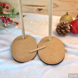 BP30 - BASE DE PERNINHAS 30CM EM MDF - 1PAR