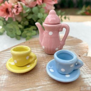 Mini Conjunto Chá de Porcelana - 6 Peças